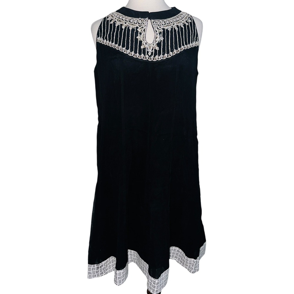 WB6 Anita Dongre Inter-Pret Black Embellished Sleeveless Dress Bamberg